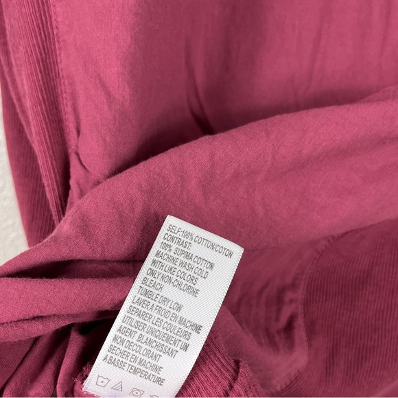 Standard James Perse Panel Button Front Top in berry size 4 Supima Cotton - Picture 7 of 7
